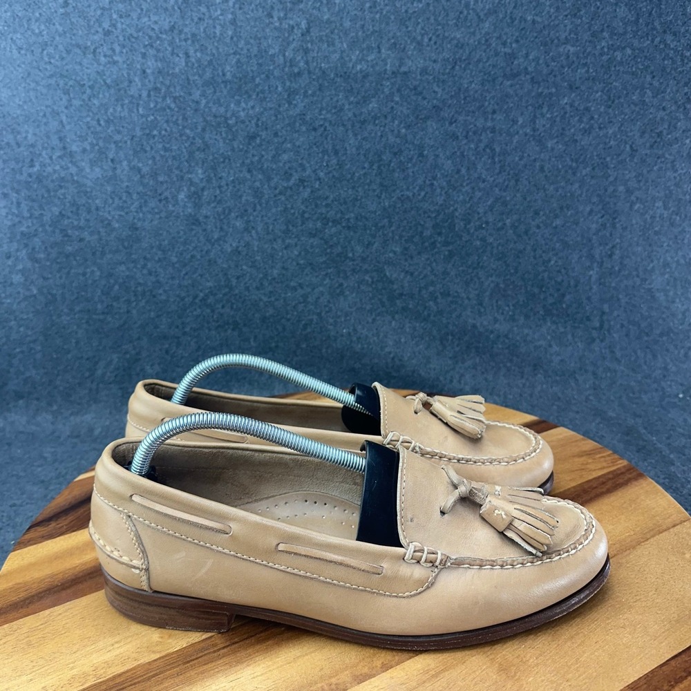 Cole Haan Mens Tan Leather Tassel Loafers Size 10.5 D Made in Brazil 3155